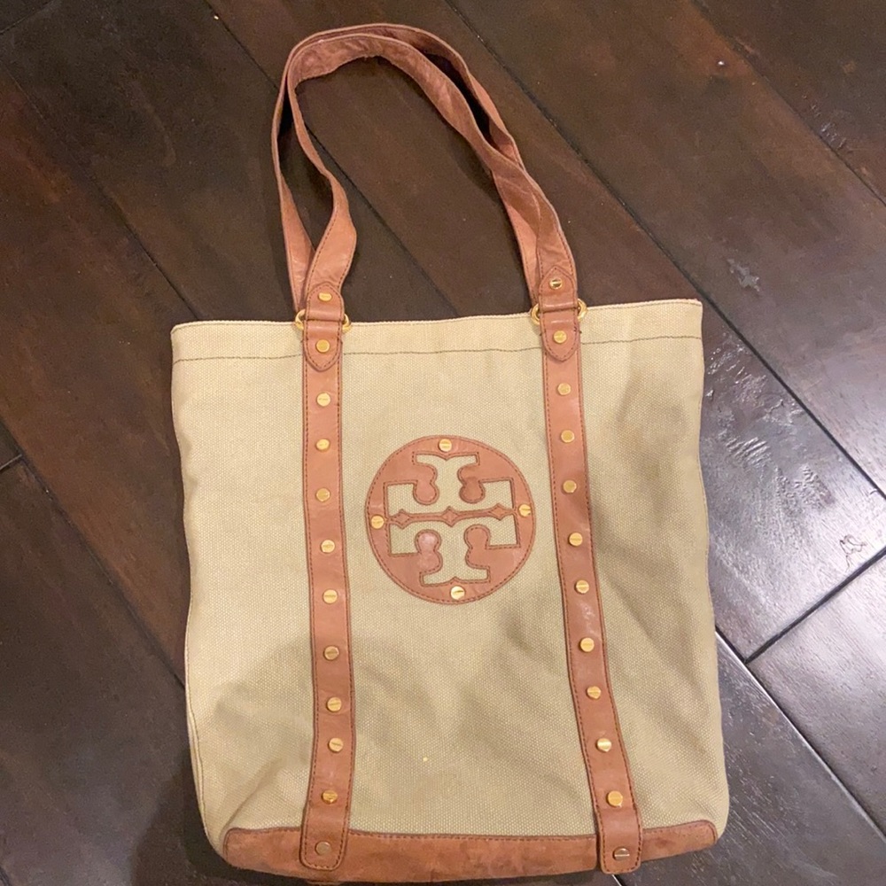 Tory Burch Tote with Gold Metal detailing